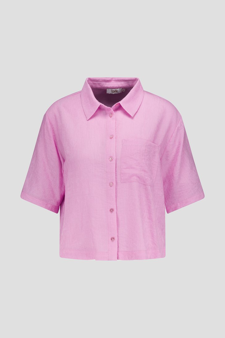 Productfoto 1 van Roze blouse met korte mouwen door Libelle voor Dames