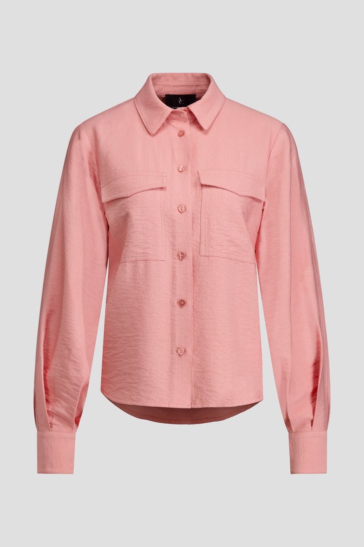 Productfoto 1 van Roze blouse met lange mouwen door AC by Annelien Coorevits voor Dames