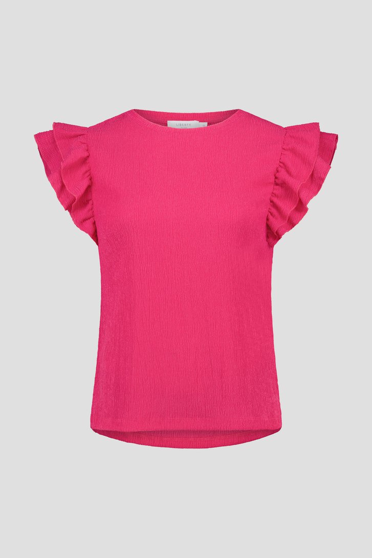 Roze blouse met rushes van Liberty Island voor Dames