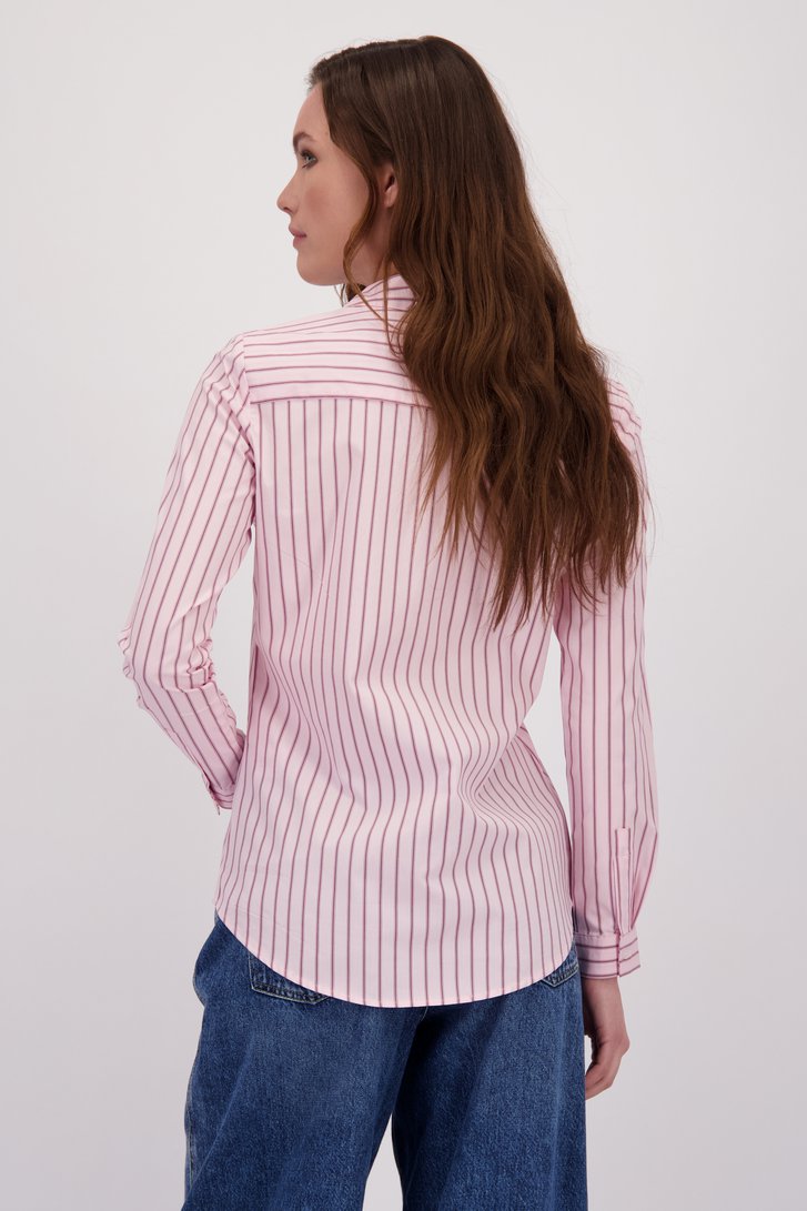 Achterkant van Roze blouse met wit gestreept motief door JDY voor Dames