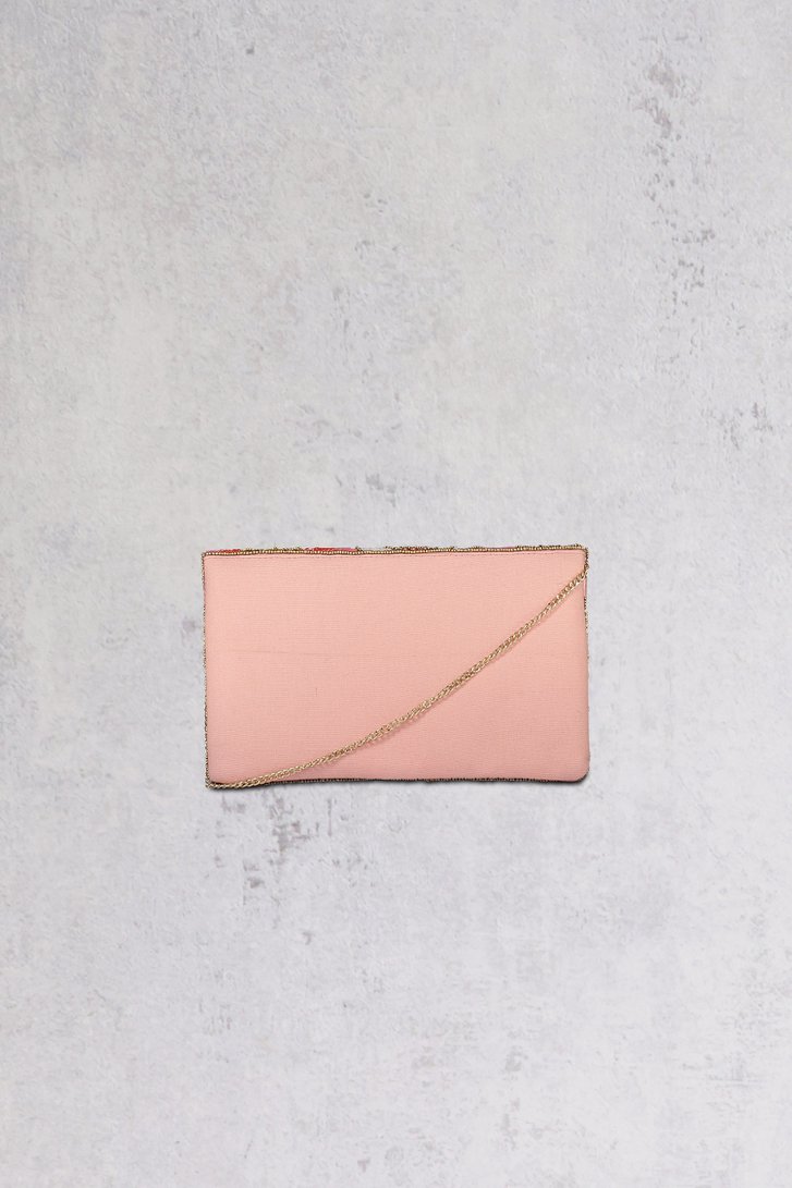 Roze clutch met glitter en bloemen van Bulaggi voor Dames