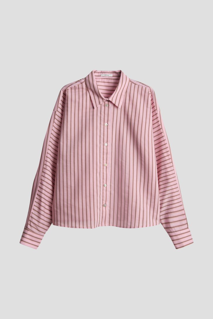 Productfoto 1 van Roze gestreepte blouse  door Opus voor Dames