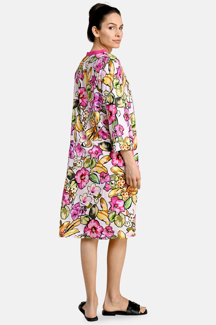 Roze kleedje met bloemenprint van Bicalla voor Dames