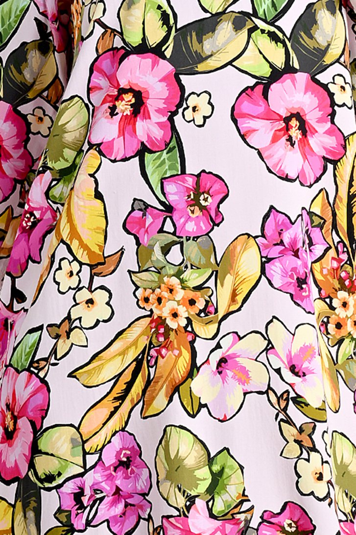Roze kleedje met bloemenprint van Bicalla voor Dames