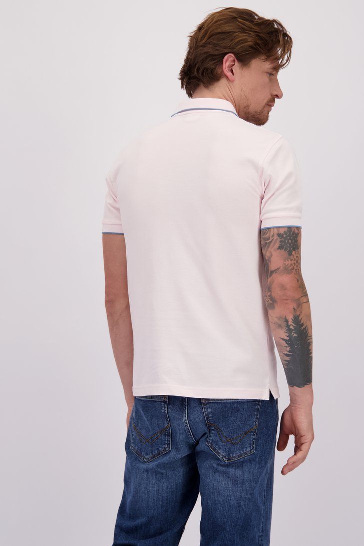 Achterkant van Roze polo met blauw accent door Sun68 voor Heren