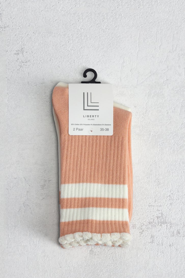 Productfoto 1 van Roze sokken - 2 paar door Liberty Island voor Dames