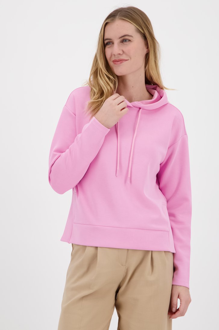 Roze sweater met kap van Opus voor Dames