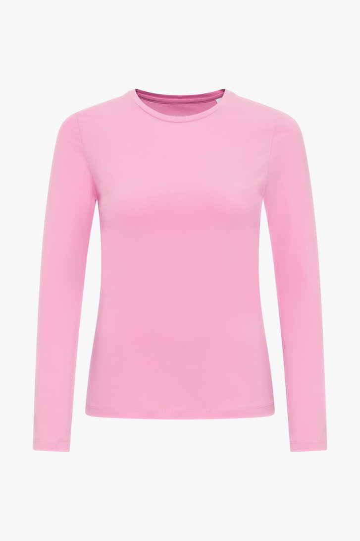 Roze T-shirt met lange mouwen van 9821450 | e5