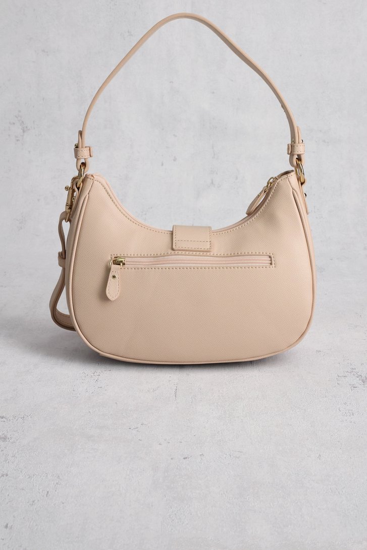 Sac à bandoulière beige avec détails dorés de Hexagona pour Femmes