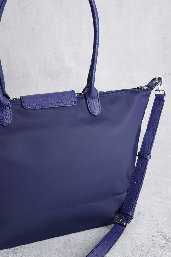 Sac à bandoulière bleu avec zip argenté de Liberty Island pour Femmes