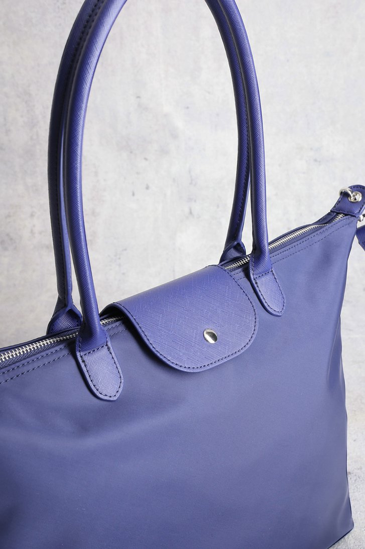 Sac à bandoulière bleu avec zip argenté de Liberty Island pour Femmes
