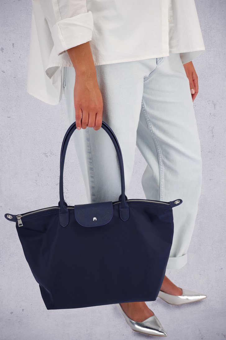 Sac à bandoulière bleu avec zip argenté de Liberty Island pour Femmes