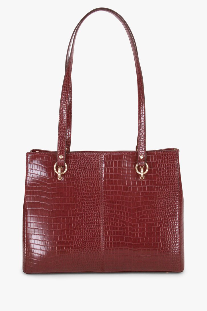 Sac à bandoulière rouge vin avec détails dorés de Hexagona pour Femmes