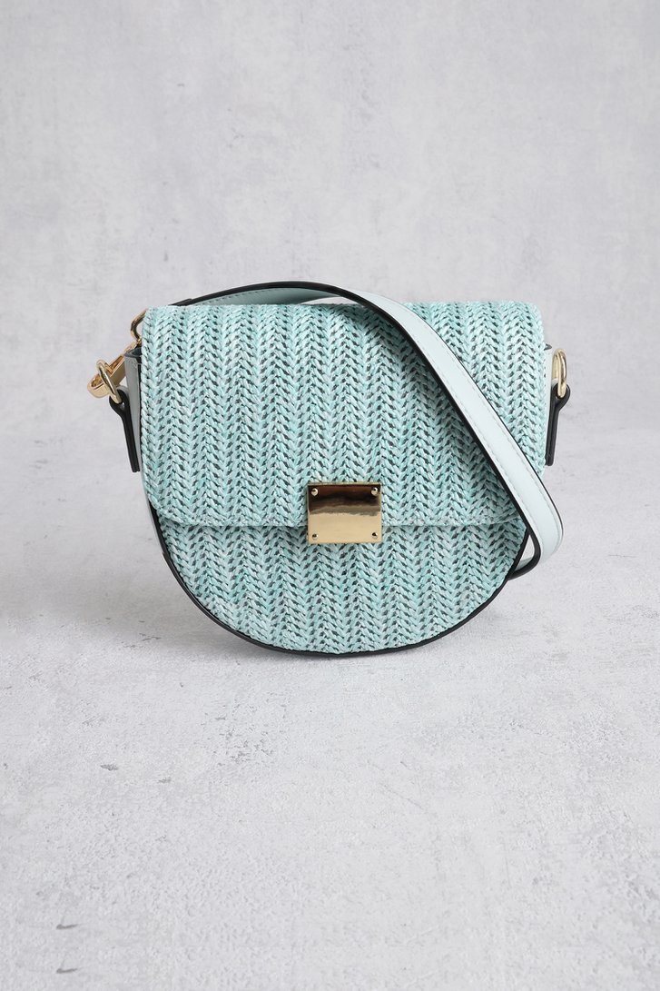 Sac à bandoulière tissé vert clair de Liberty Island pour Femmes