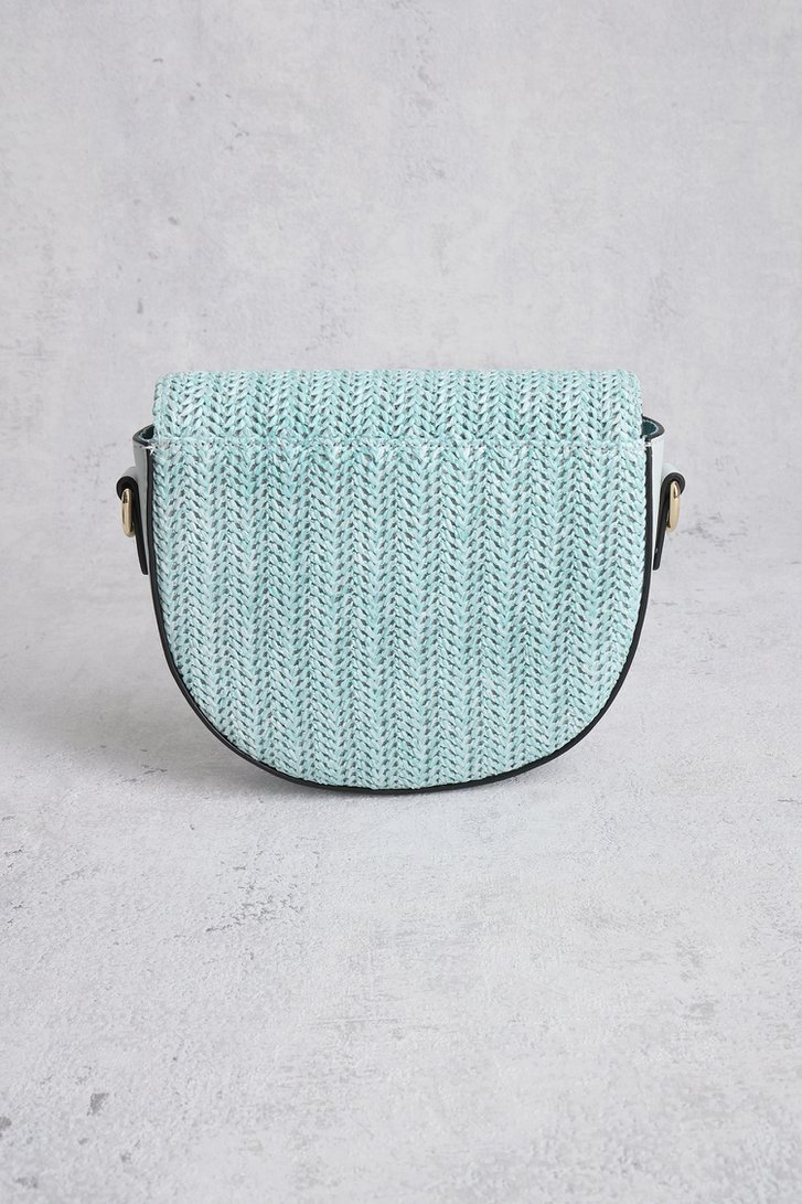 Sac à bandoulière tissé vert clair de Liberty Island pour Femmes