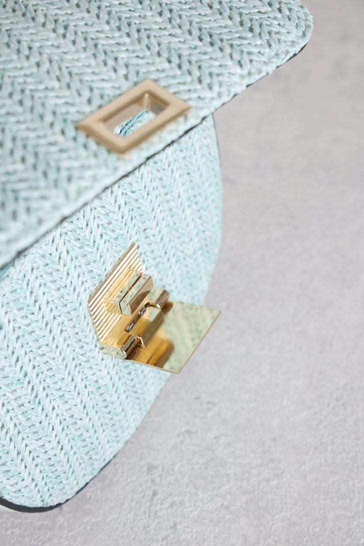 Sac à bandoulière tissé vert clair de Liberty Island pour Femmes
