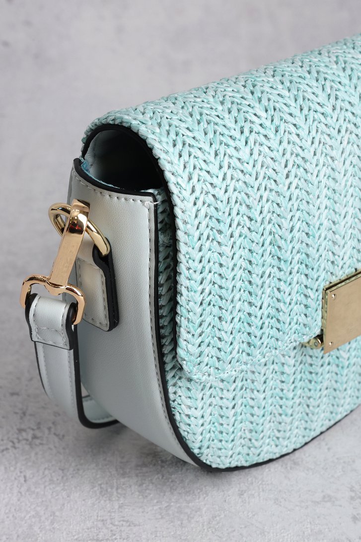 Sac à bandoulière tissé vert clair de Liberty Island pour Femmes