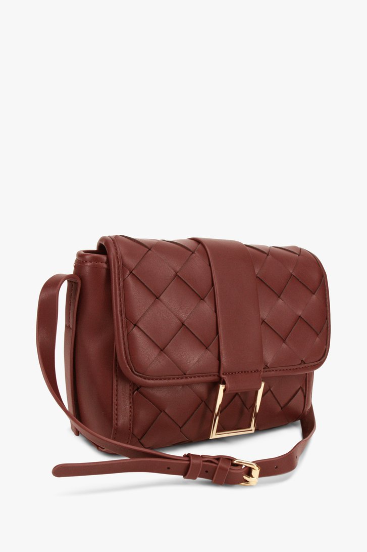 Sac à bandoulière tressé bordeaux de Modeno pour Femmes