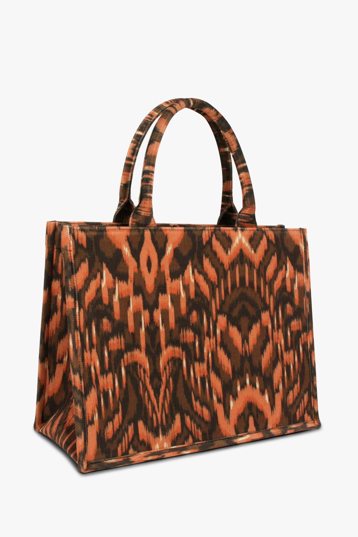 Sac à main avec imprimé orange-brun de Liberty Island pour Femmes