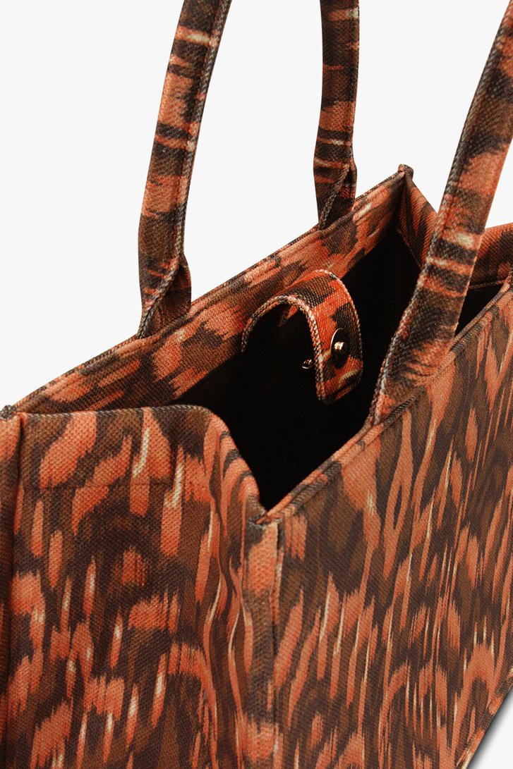 Sac à main avec imprimé orange-brun de Liberty Island pour Femmes