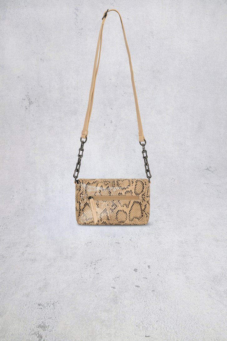 Le dos de Sac à main beige avec imprimé serpent de Bulaggi pour Femmes