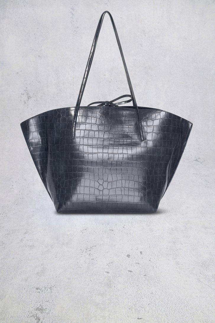 Le dos de Sac à main bleu foncé avec structure crocodile de Bulaggi pour Femmes