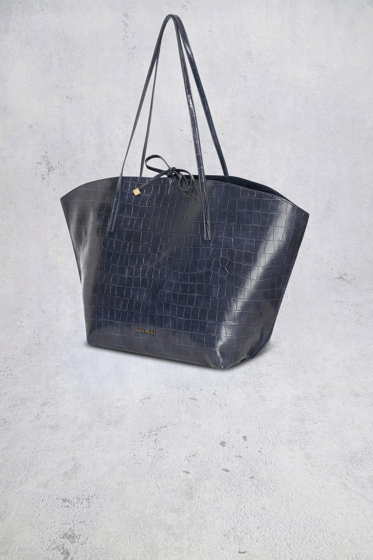 Photo produit 1 de Sac à main bleu foncé avec structure crocodile de Bulaggi pour Femmes