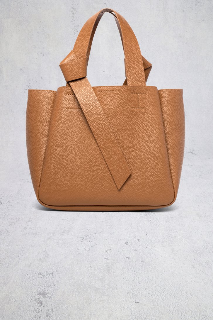 Le dos de Sac à main en cuir cognac de Crinkles pour Femmes