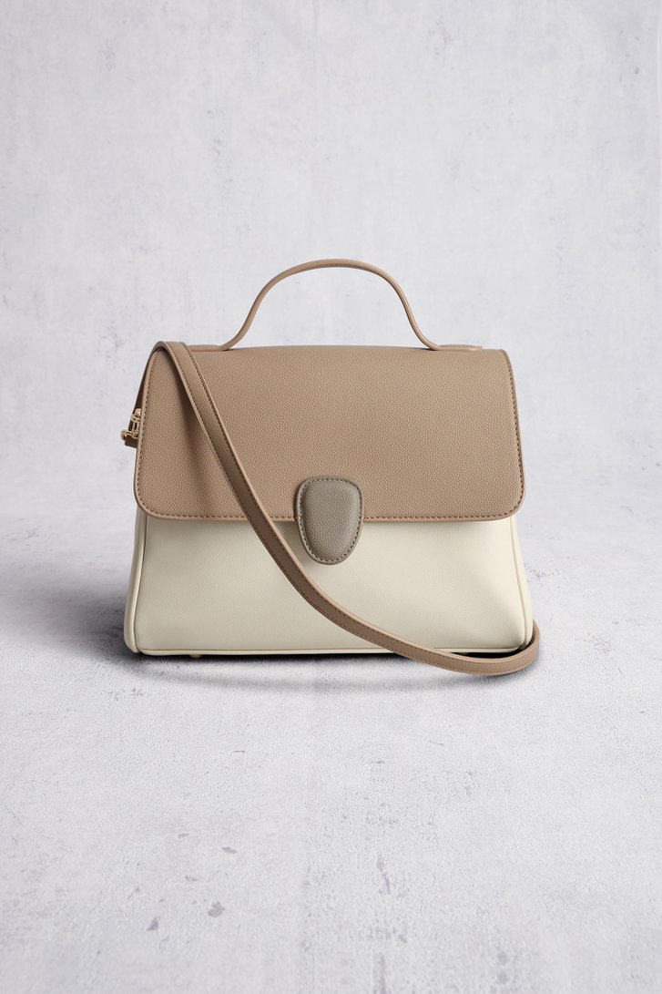 Sac à main en écru et marron de D'Auvry pour Femmes