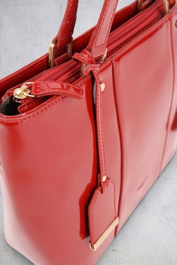 Photo supplémentaire 1 de Sac à main laqué rouge de Hexagona pour Femmes