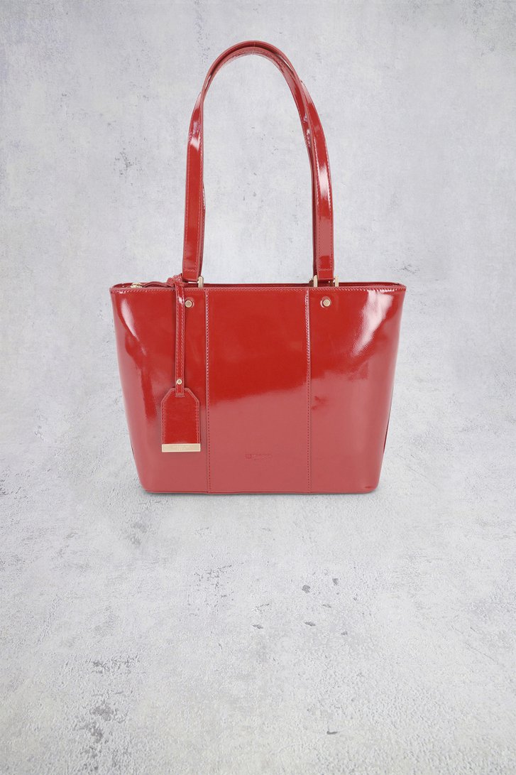 Le devant de Sac à main laqué rouge de Hexagona pour Femmes