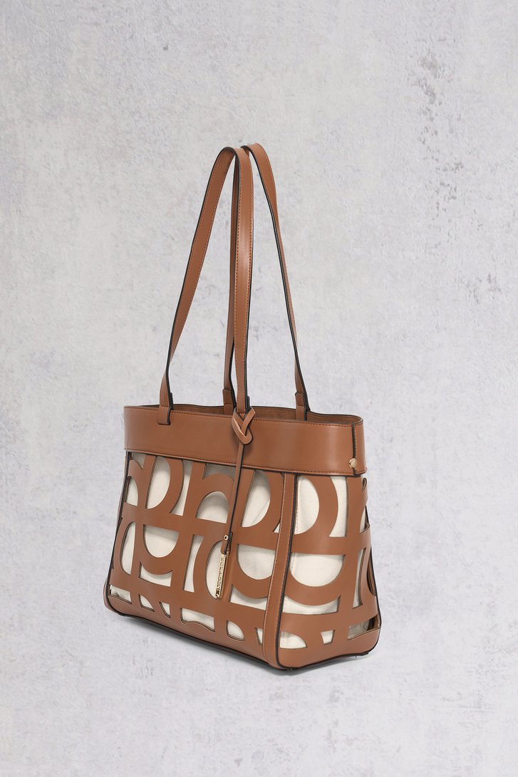 Sac à main marron à motif écru de Bulaggi pour Femmes