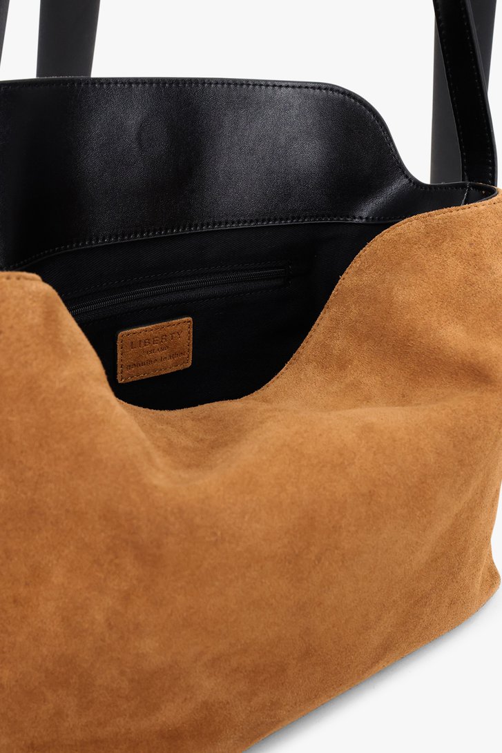 Sac à main marron en cuir daim de Liberty Island pour Femmes