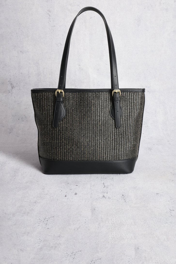 Sac à main noir tressé de Liberty Island pour Femmes