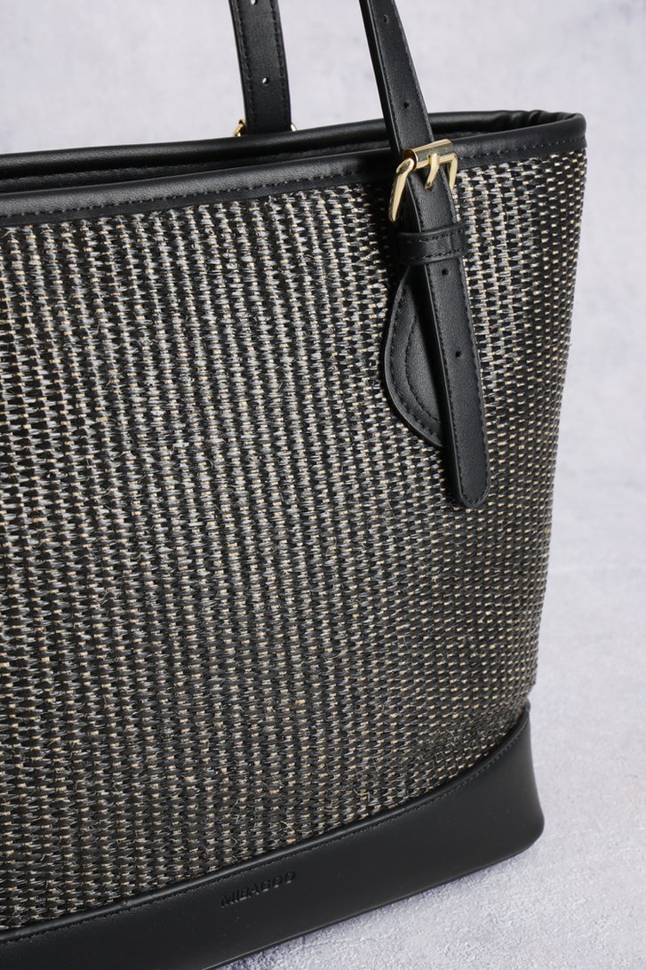 Sac à main noir tressé de Liberty Island pour Femmes