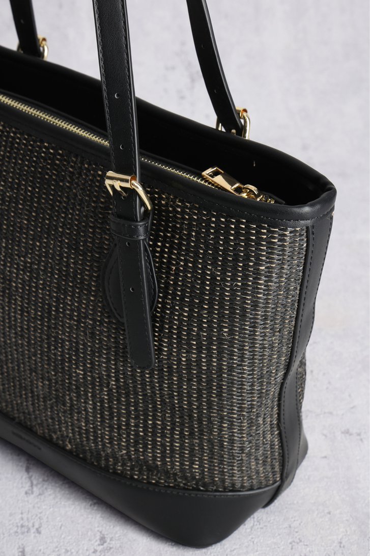 Sac à main noir tressé de Liberty Island pour Femmes