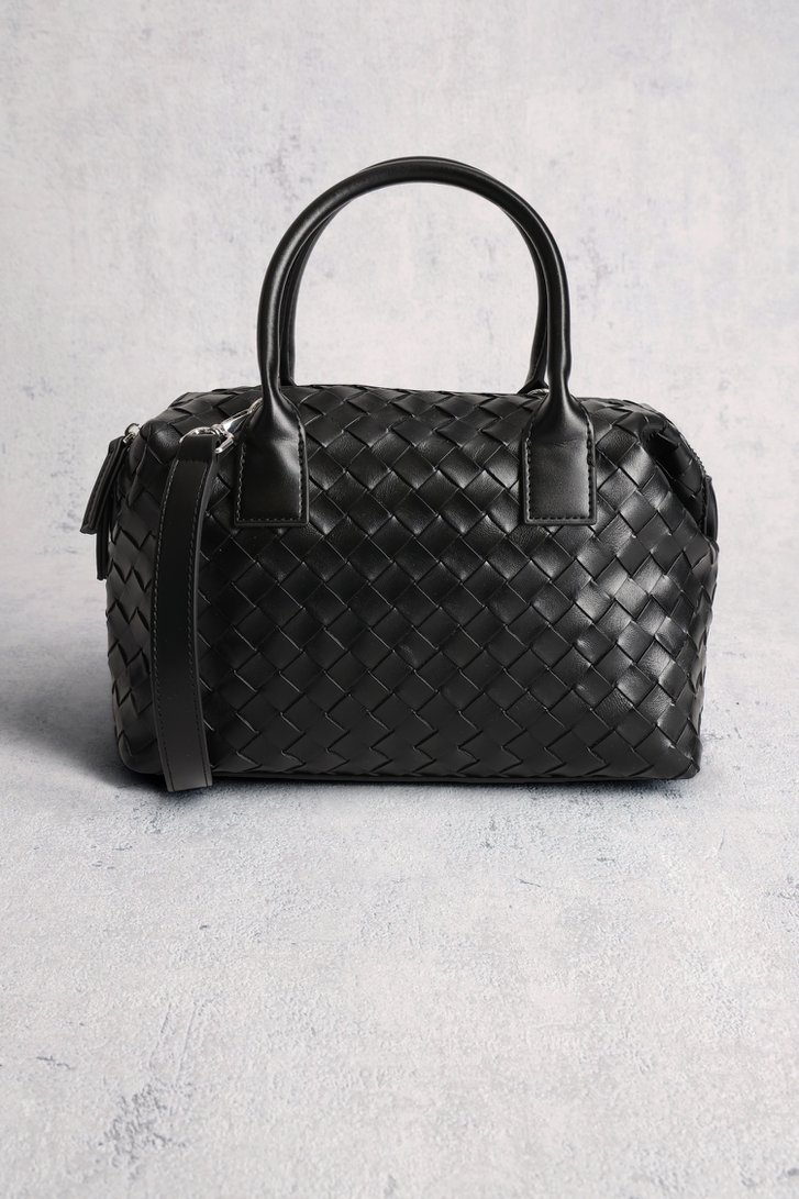 Le devant de Sac à main noir tressé de Liberty Island pour Femmes