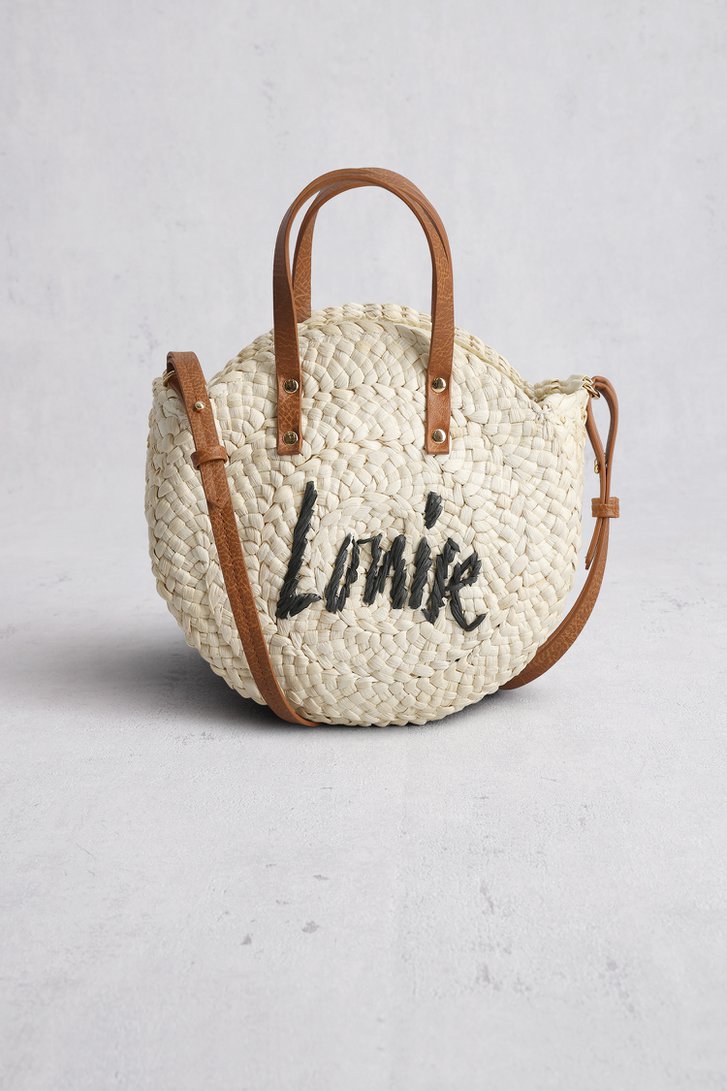 Sac à main rond tissé beige clair de Louise pour Femmes