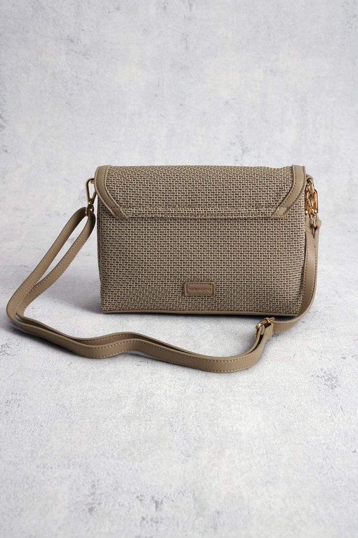 Le dos de Sac à main taupe tressé de Modeno pour Femmes