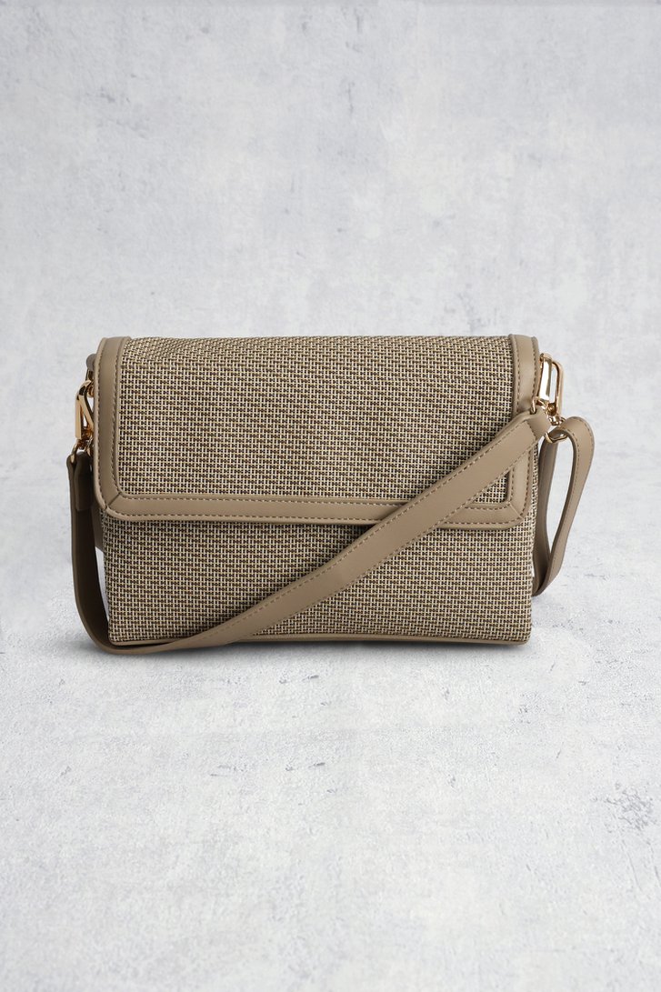 Le devant de Sac à main taupe tressé de Modeno pour Femmes