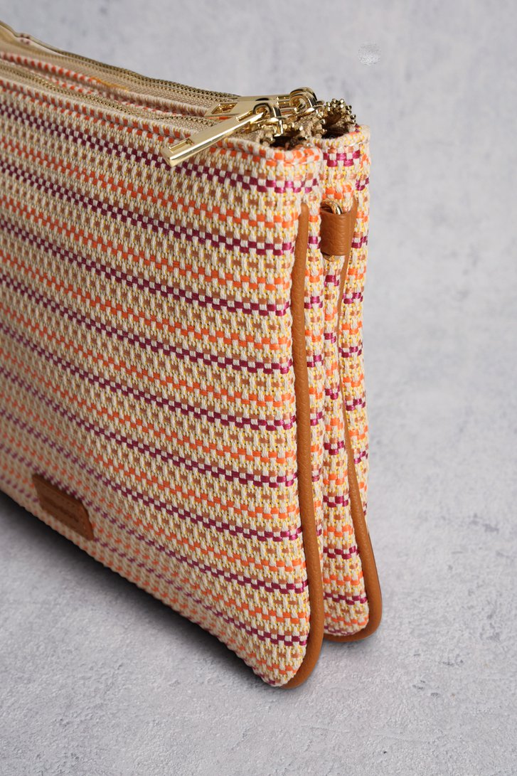 Sac à main tressé orange-violet de Liberty Island pour Femmes