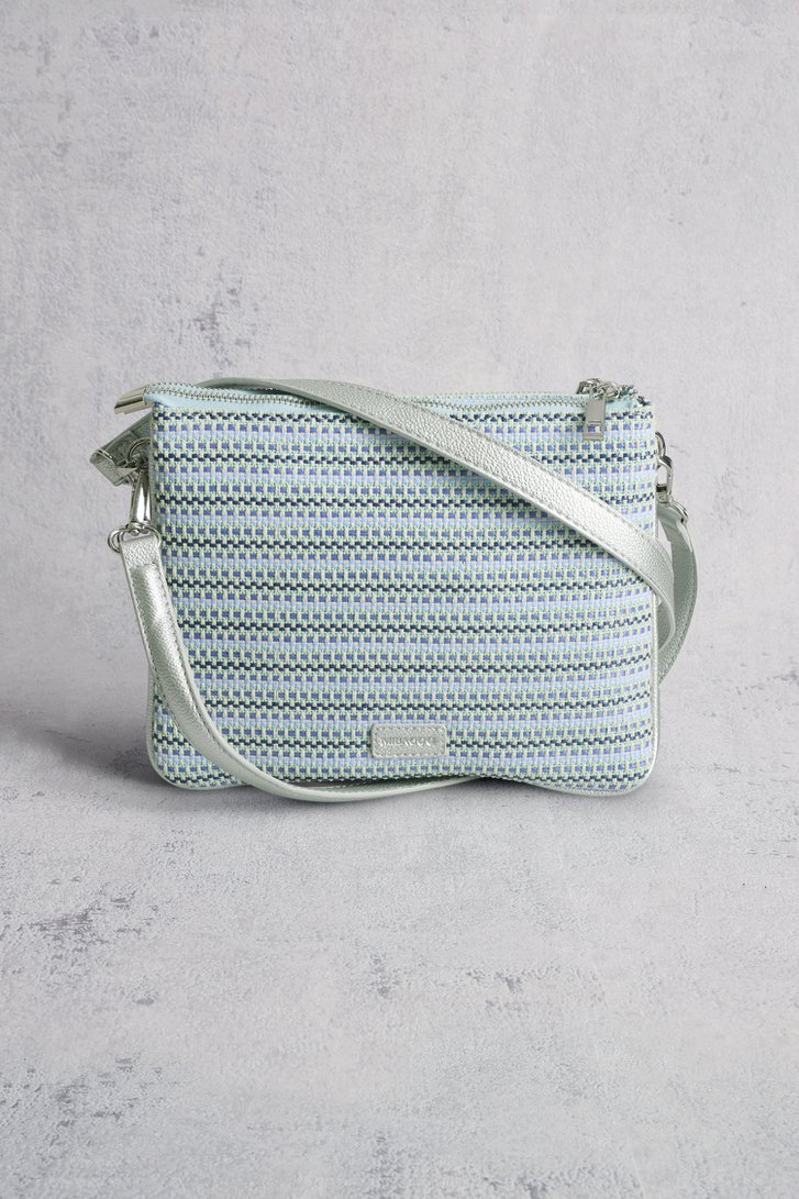 Sac à main tressé vert-bleu de Liberty Island pour Femmes