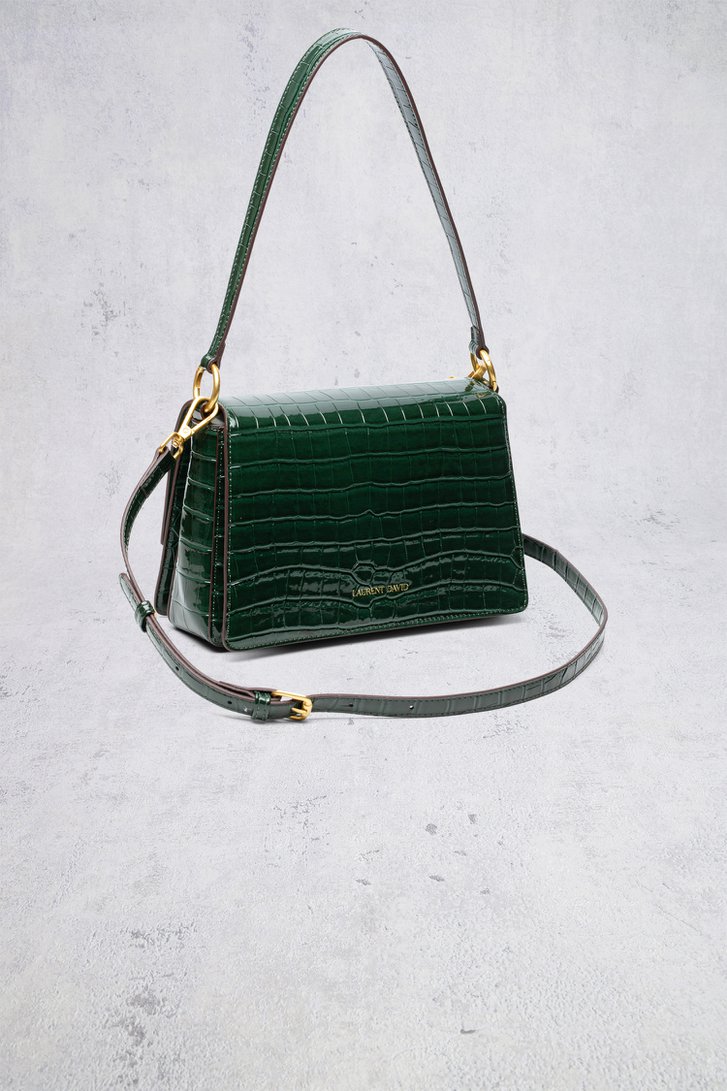 Photo produit 1 de Sac à main vert à structure crocodile de Laurent David pour Femmes