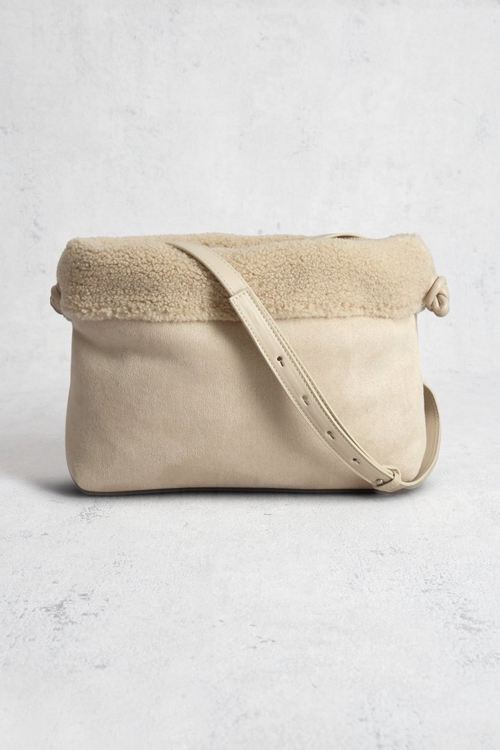 Le devant de Sac bandoulière beige avec teddy de Opus pour Femmes