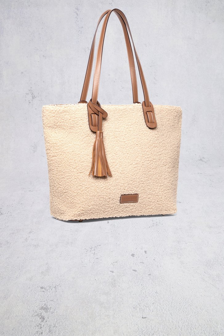 Photo produit 2 de Sac bandoulière beige en teddy  de Laurent David pour Femmes