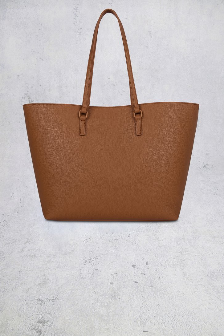 Le dos de Sac bandoulière cognac aspect cuir de Laurent David pour Femmes