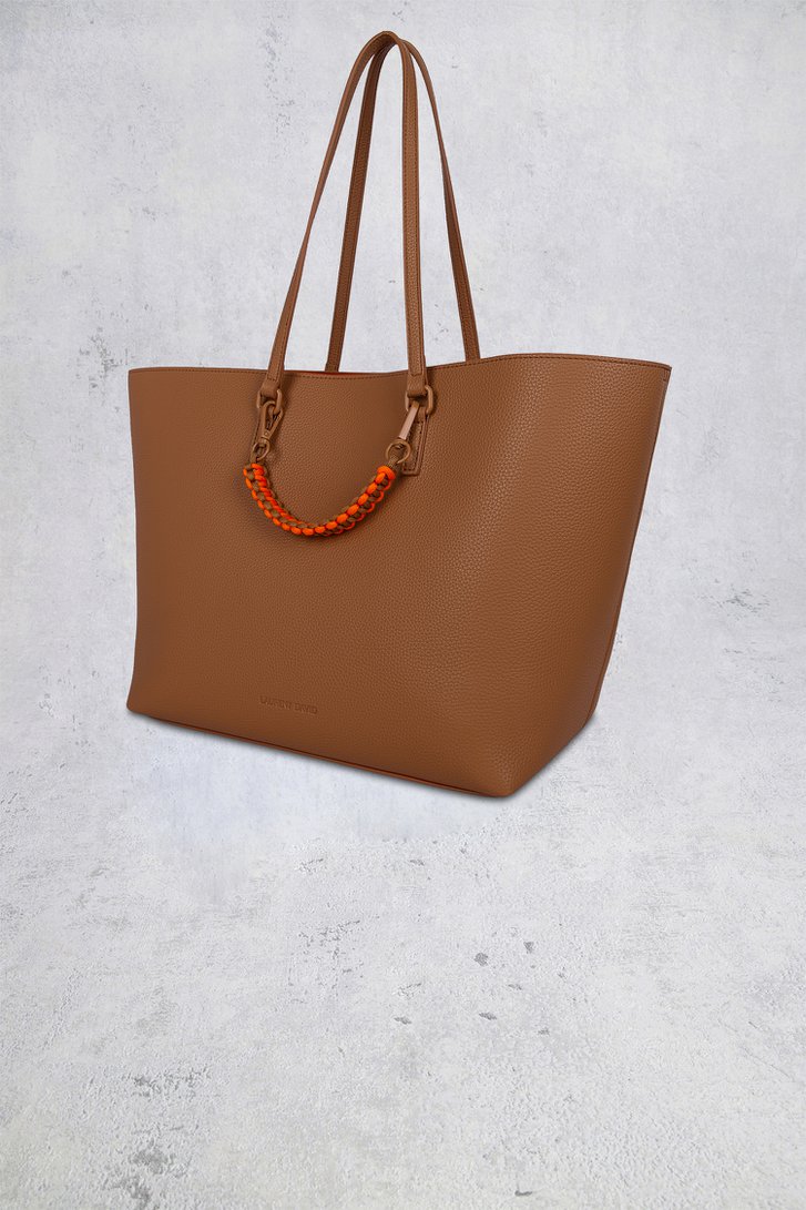 Photo produit 1 de Sac bandoulière cognac aspect cuir de Laurent David pour Femmes
