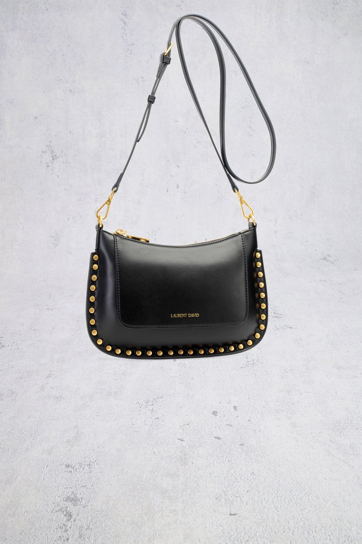 Photo produit 1 de Sac bandoulière noir à clous dorés de Laurent David pour Femmes