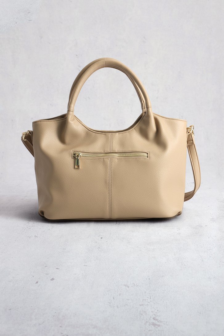 Le dos de Sac bandoulière taupe à aspect cuir élégant de Liberty Island pour Femmes