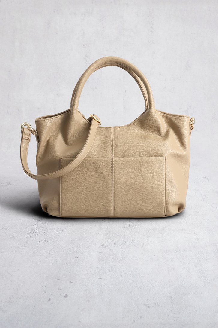 Le devant de Sac bandoulière taupe à aspect cuir élégant de Liberty Island pour Femmes